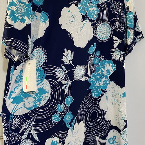 Women's dress new with tags, size L-XL, white and blue