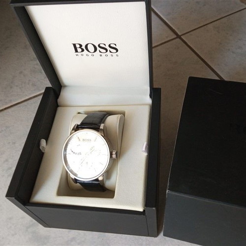 Ανδρικό ρολόι Hugo Boss 1512415 καινούργιο με δερμάτινο λουράκι
