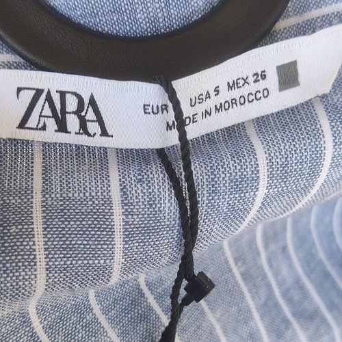 Zara striped linen blend playsuit jumpsuit, small, boho chic