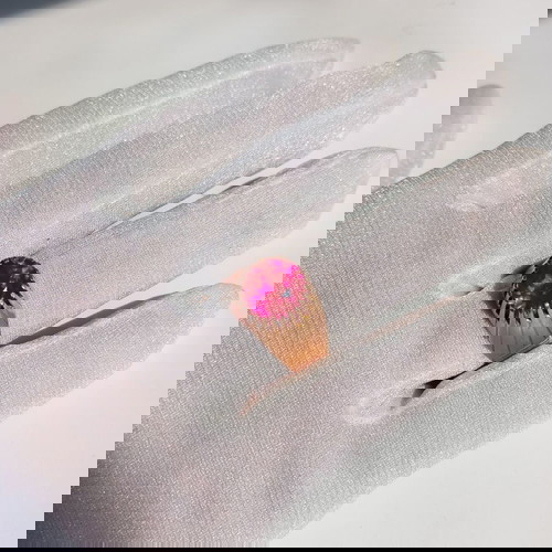 Μεγάλο χρυσό δαχτυλίδι 14κ. με πανέμορφο συνθετικό ρουμπίνι 6,78γρ.