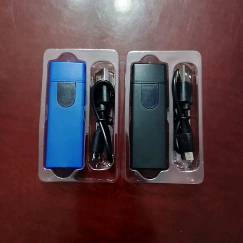 Electronic lighters with USB charging port, new, blue and black