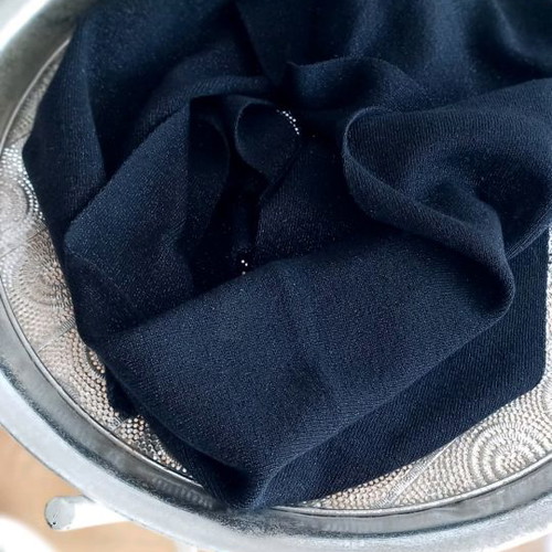 Scarf with silver thread