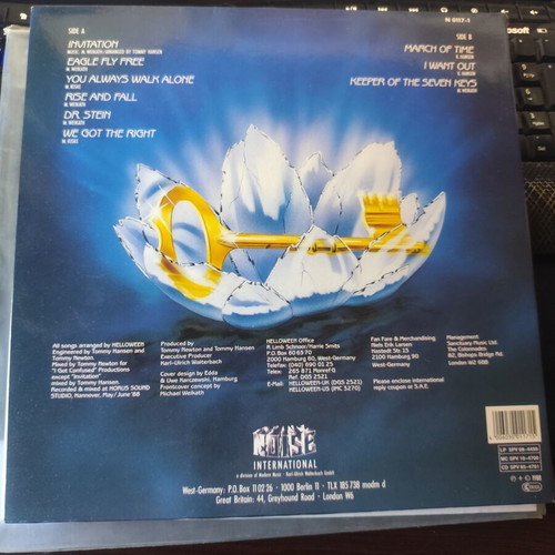 Helloween Keeper of the Seven Keys Pt2 LP first press 1988 like new