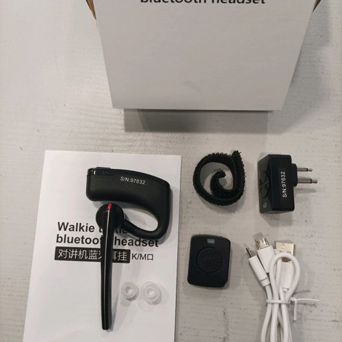 TWAYRDIO Bluetooth Walkie Talkie Headset with Wireless Dongle and PTT Button for Kenwood TK new