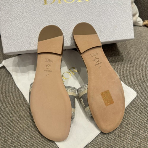 Christian Dior Dway Toile de Jouy Slides Size 37 New with Box