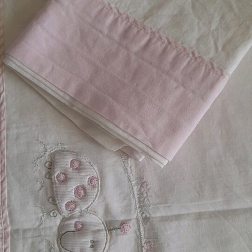 Baby crib sheet set 120×160 cm like new, Palamaiki cotton