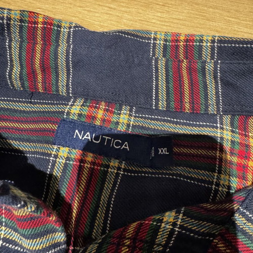Nautica men's plaid shirt XXL like new, multicolored