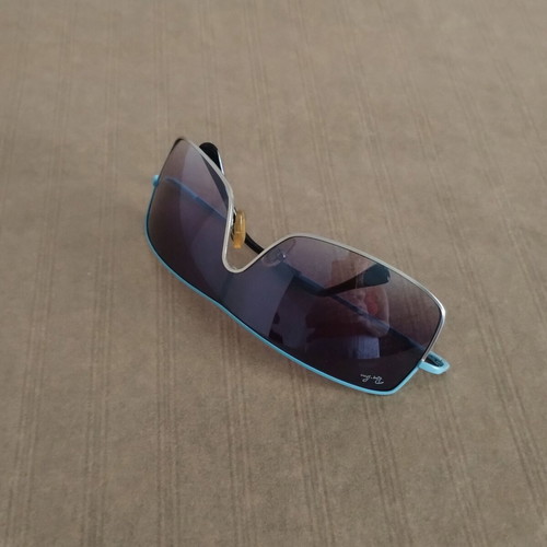 Ray Ban sunglasses like new, thin frame blue-gray