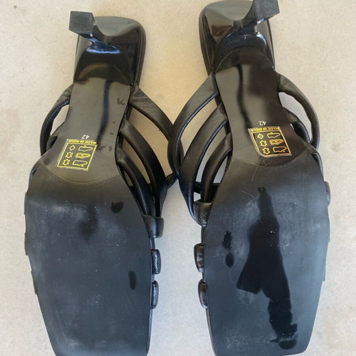 Leger leather women's mules like new, size 42, black