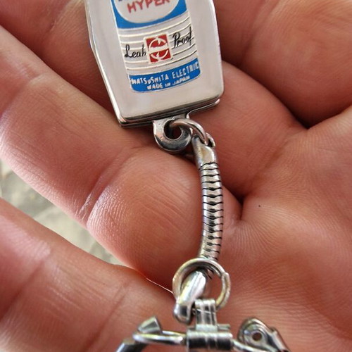 National Panasonic vintage battery keychain nail clipper