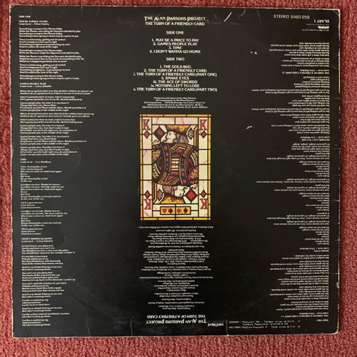 The Alan Parsons Project The Turn of a Friendly Card record used, rock