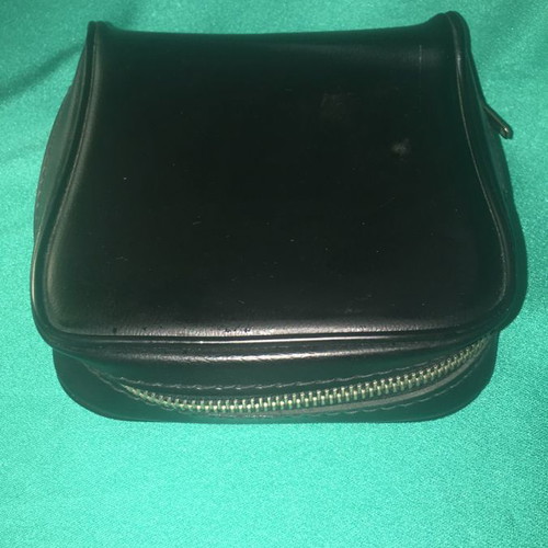 Leather wallet case black used