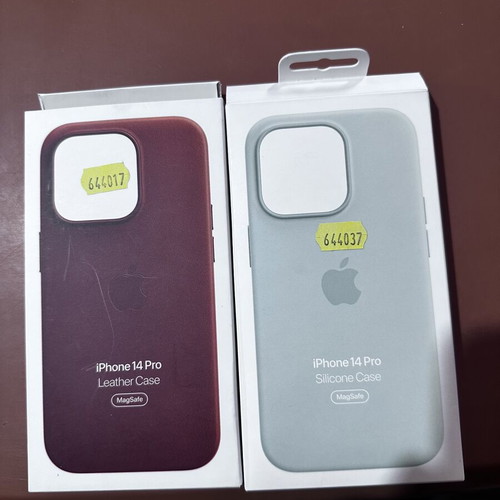 iPhone 14 Pro cases used, leather and silicone