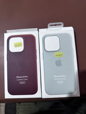 iPhone 14 Pro cases used, leather and silicone