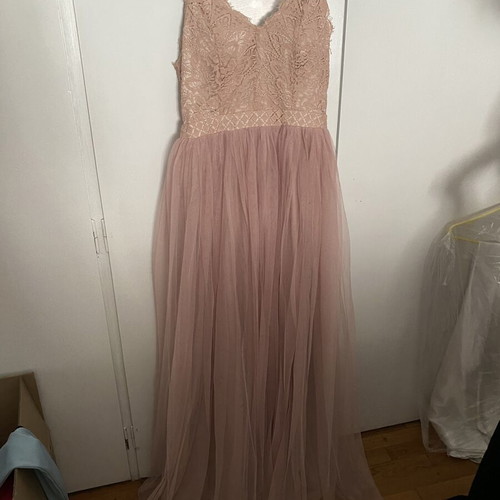Instyle Shop dress, beige and pink, size M