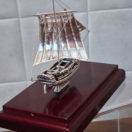 Silver 925 boat model, vintage solid silver