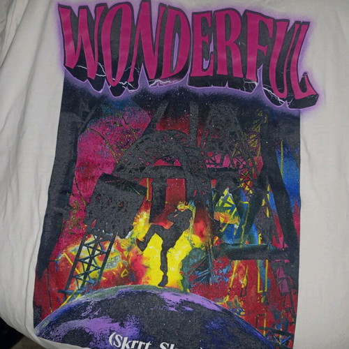 Travis Scott tee size L like new, white Mister Tee
