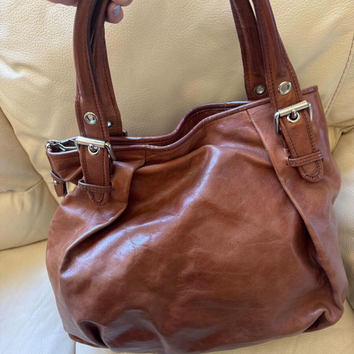 Miu Miu Pocket Leather Vintage Shoulder Bag used, brown