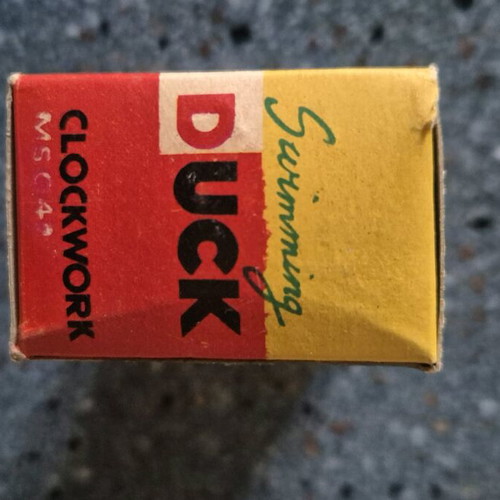 Tin toy swimming duck 215 MS 042 used