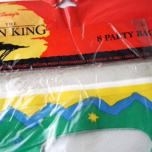 Vintage 90's The Lion King party set 20 paper napkins 7 bags Decorata new