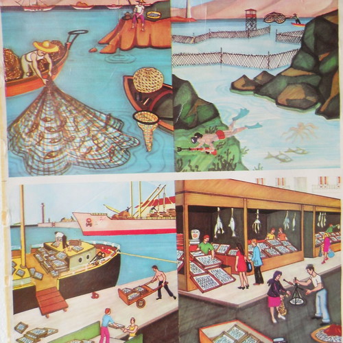 Old school map The Fisherman used, educational material