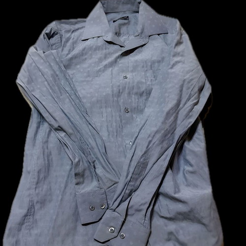 Exclusive Collection men's shirt size M light blue with small pattern like new
