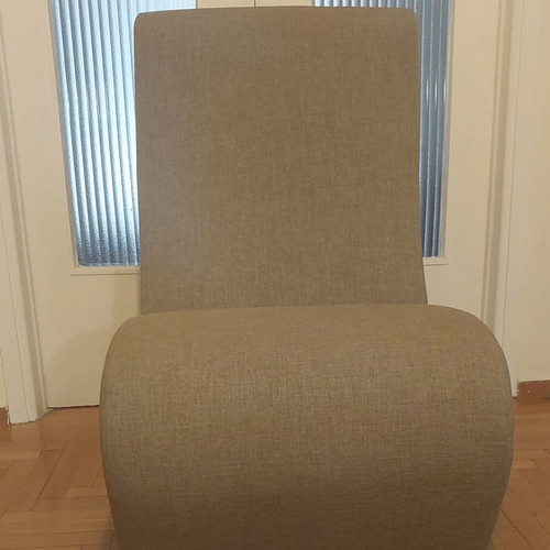 Handmade armchair olive with waterproof fabric like new