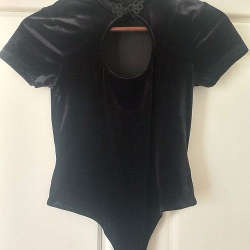 Urban Outfitters velvet black bodysuit, small, like new