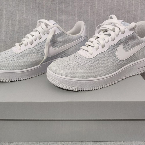 Nike Air Force 1 Flyknit 2.0 sneakers size 42.5 like new, white