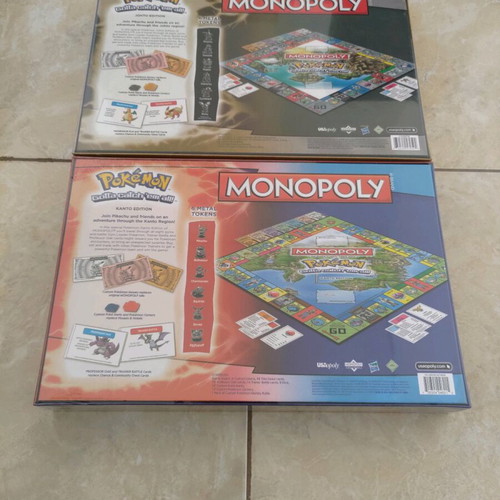 Monopoly Pokemon Kanto Edition and Johto Edition new, sealed