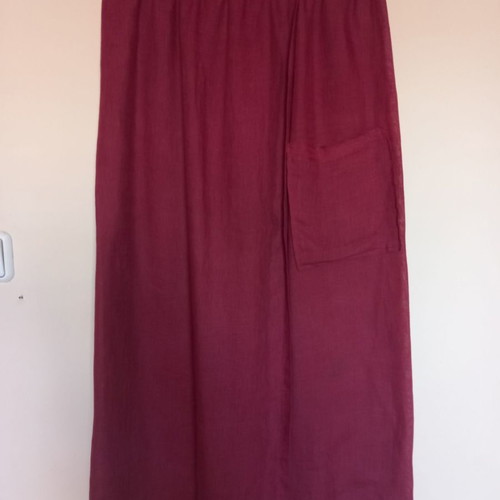 Linen pants bordeaux size 40 used, slightly worn