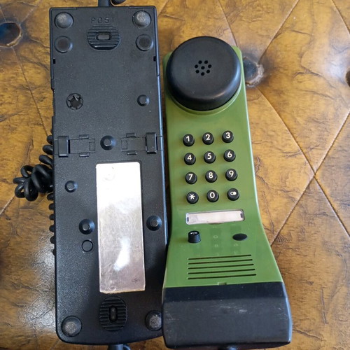 Vintage Ericsson LM Code 300 telephone used, green, wired