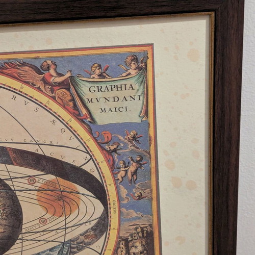 Andreas Cellarius Harmonia Macrocosmica set of 4 framed prints used