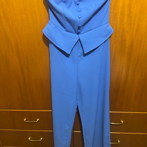 Women's strapless jumpsuit light blue size S like new