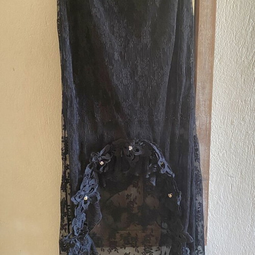 Strapless dress one size black lace new by Fia
