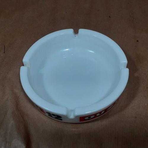 Ouzo 12 ashtray used, white