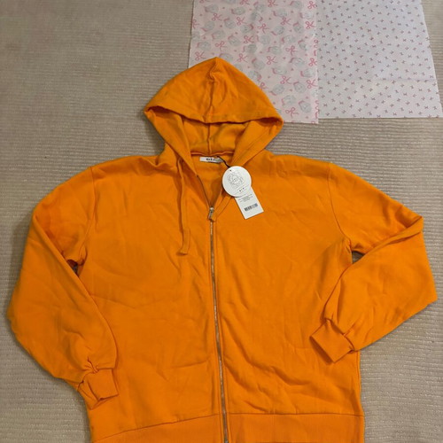 Na-Kd hoodie jacket new, orange, size XL