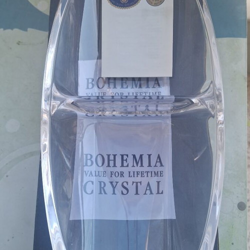 Bohemia Crystal Serving Platter 24% PbO New with Divider