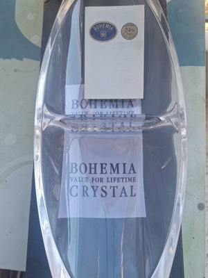 Bohemia Crystal Serving Platter 24% PbO New with Divider