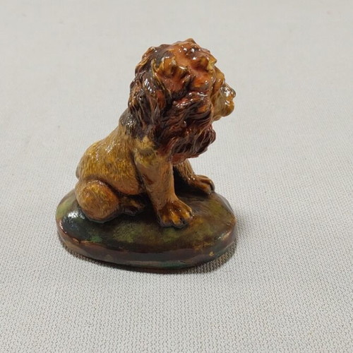 Lion miniature decorative table figurine used, height 6cm