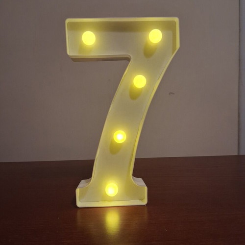 Number 7 birthday decoration lamp like new