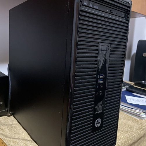 HP ProDesk 400 G3 Microtower desktop PC used, Intel Core i5, 8GB RAM, 256GB SSD + 500GB HDD
