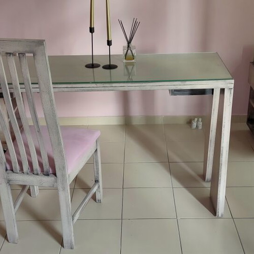 Manicure and pedicure salon furniture set used