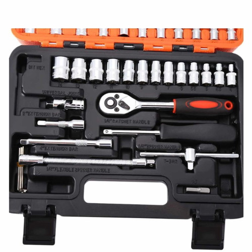 Ratchet set with 53 pieces sockets in case new