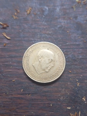 Spain 1966 Francisco Franco 1 Peseta coin used