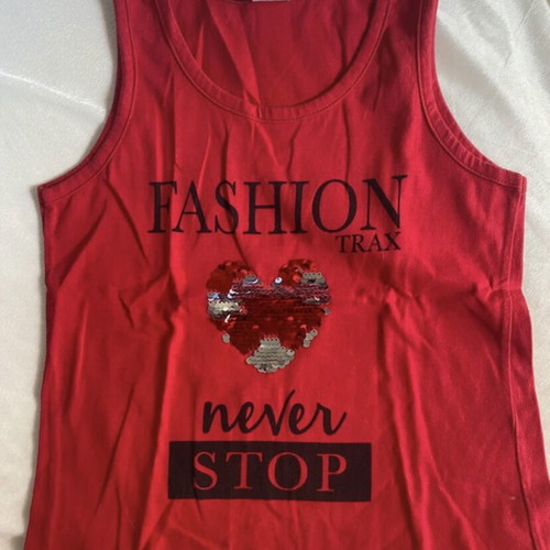 Trax Kids Set New Red Sleeveless Top and White Shorts