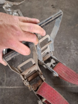 Truck tie-downs used, set of two