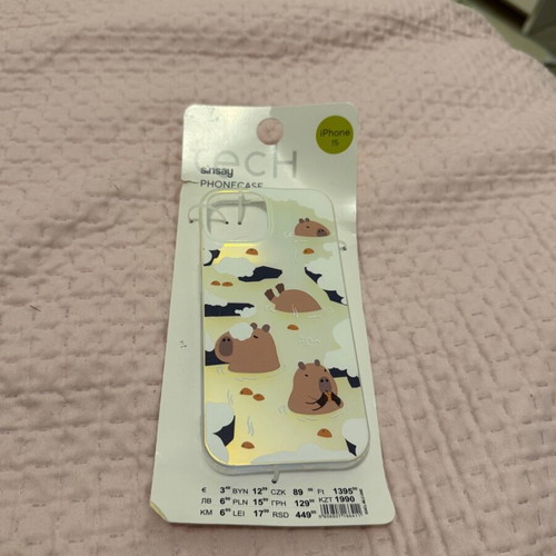 Capybara iPhone 15 case new with packaging damage