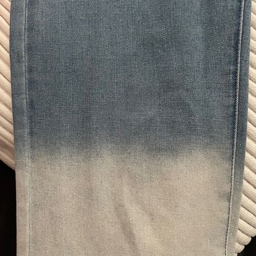 Dazy jeans high-waisted with pockets, size small, two-tone blue