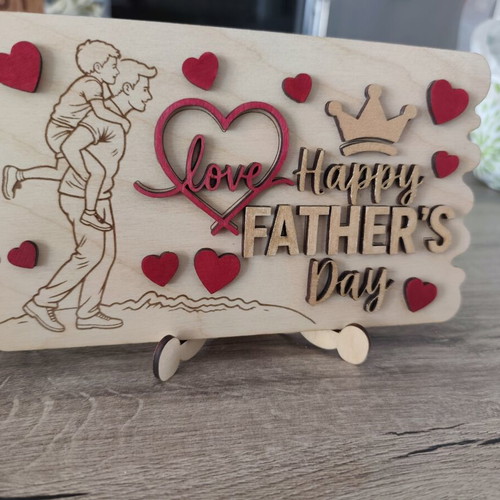 Wooden Happy Father's Day Plaque new, handmade gift for dad